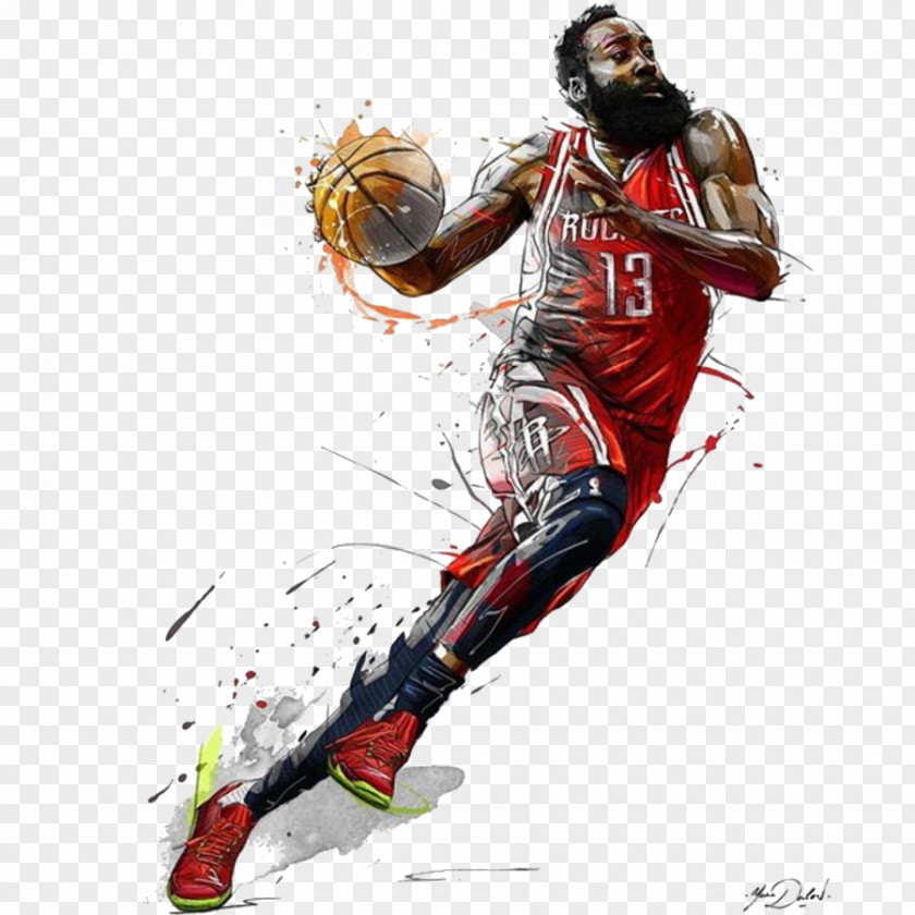 Nba Houston Rockets NBA Art Basketball James Harden PNG