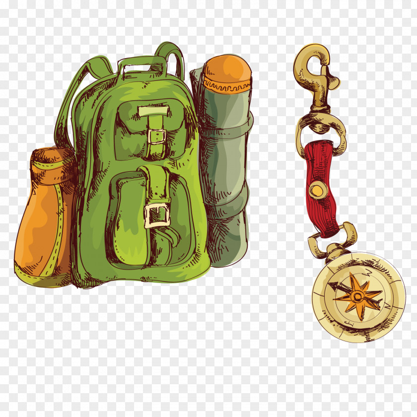 Vector Green Backpack Bag Euclidean PNG