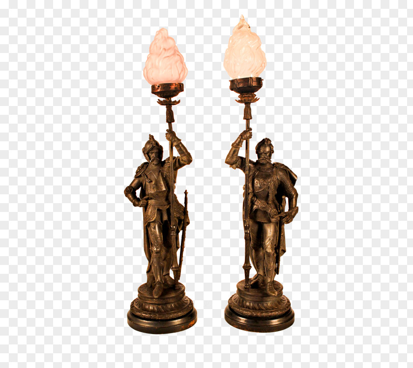 Victorian Glass Lamps Bronze Sculpture Brass Antique PNG
