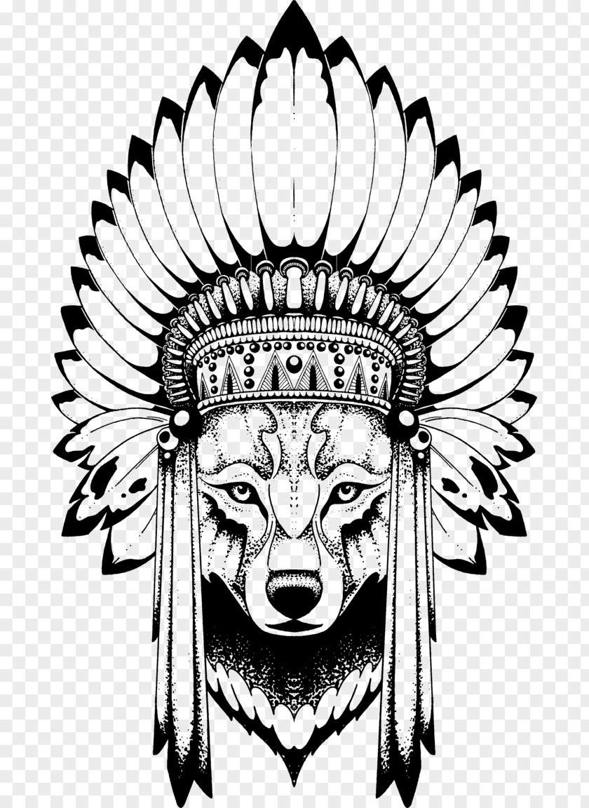 Indian Wolf Sleeve Tattoo War Bonnet Indigenous Peoples Of The Americas PNG