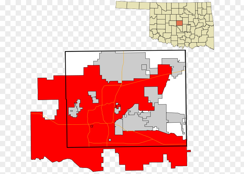 Map Oklahoma City County, Guymon Indian Territory PNG