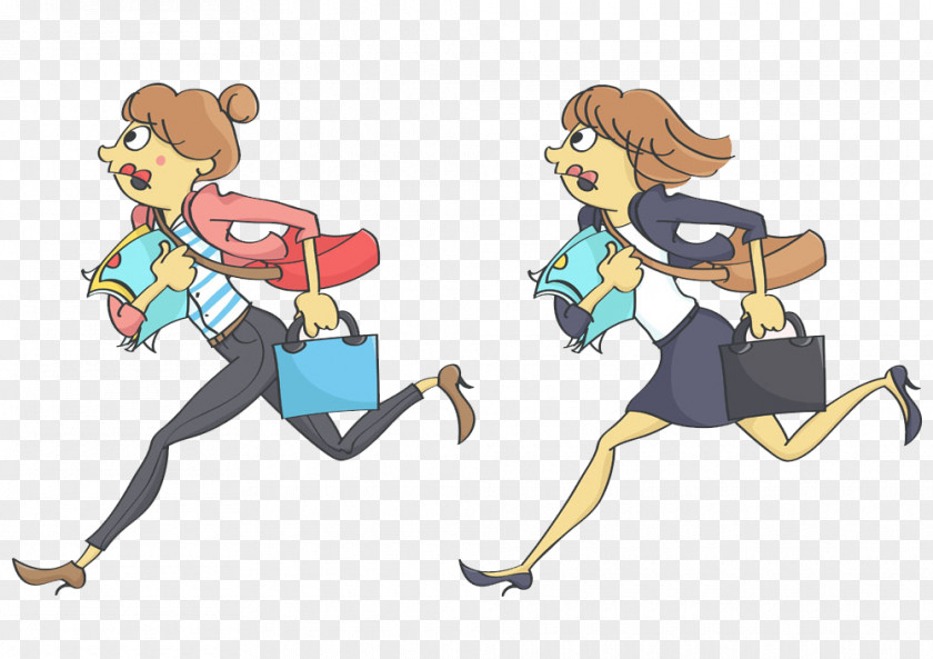 The Woman Ran To Work Buckle Clip Free HD Royalty-free Businessperson Stock Illustration PNG