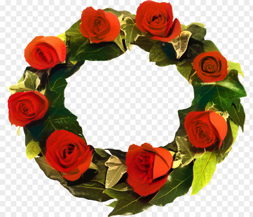 Wreath Garden Roses Flower Garland PNG