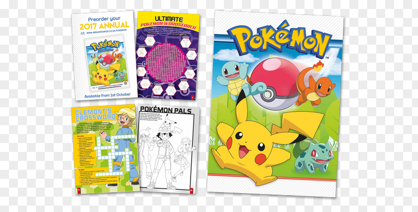 Poster. Gift Pokémon Poster Pokemon Official Annual 2017 PNG