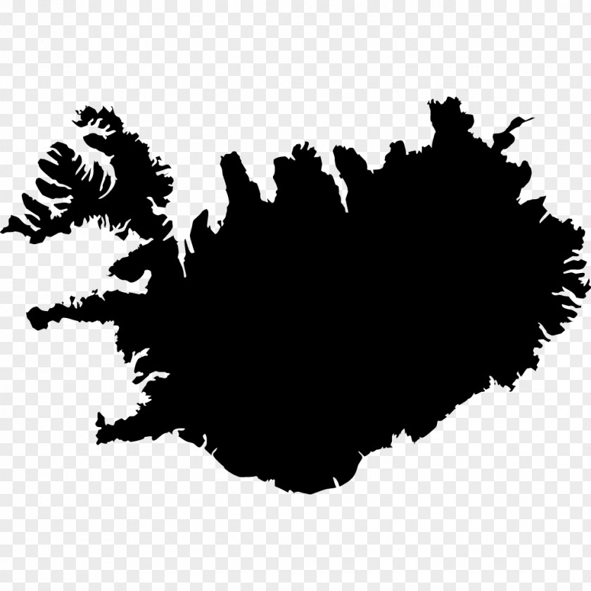 Map Iceland Vector PNG