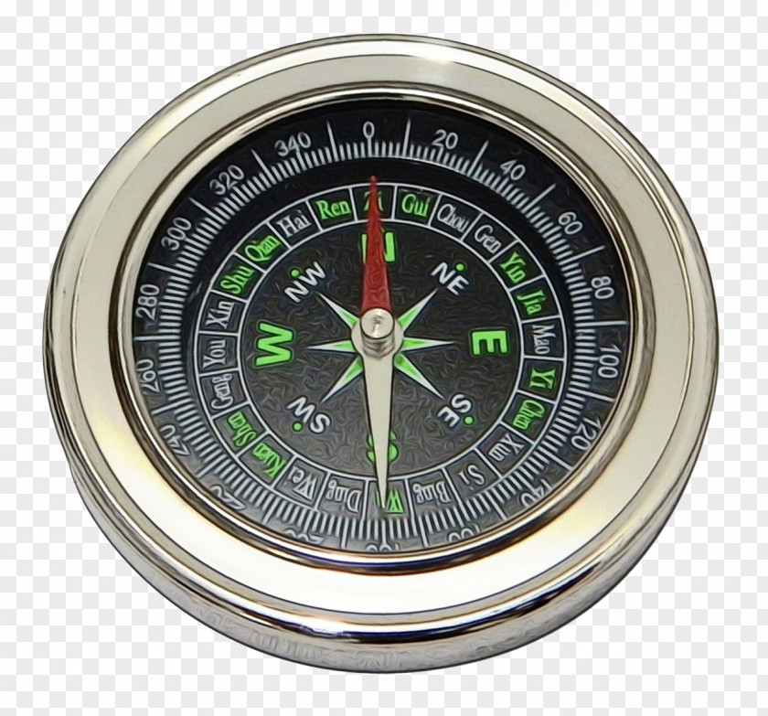 Metal Fashion Accessory Map Compass PNG