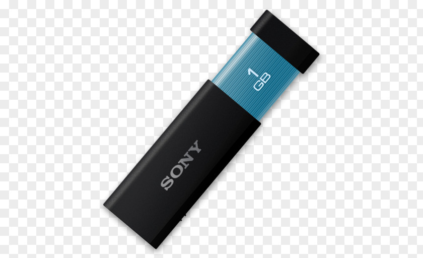 Painted Black USB Flash Drive Sony PNG