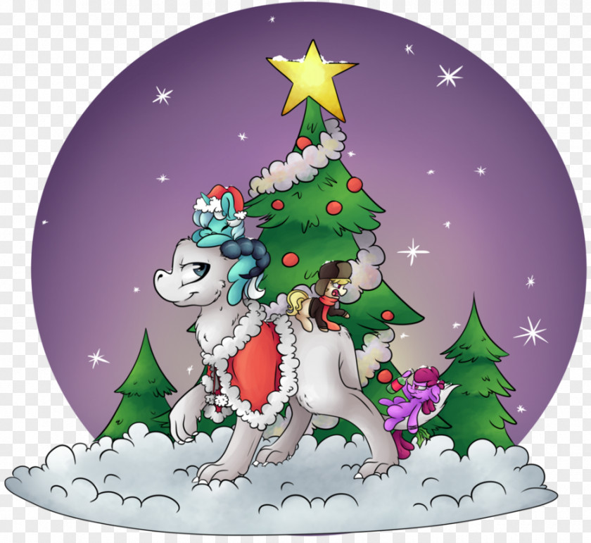 Santas Snow Rush Christmas Tree Ornament Fir Character PNG