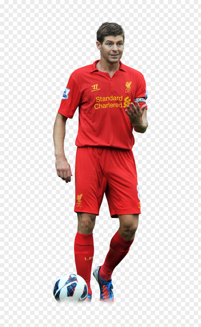 Steven Gerrard Liverpool F.C. Jersey 2012–13 Premier League Football PNG