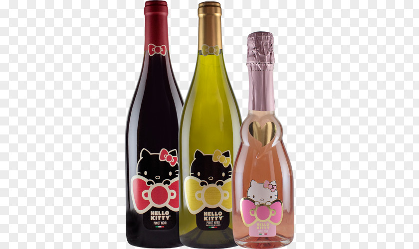 Wine Sparkling Hello Kitty Pinot Noir Sauvignon Blanc PNG