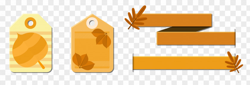 Autumn Leaves Flattened Promotional Tag Sticker Icon PNG