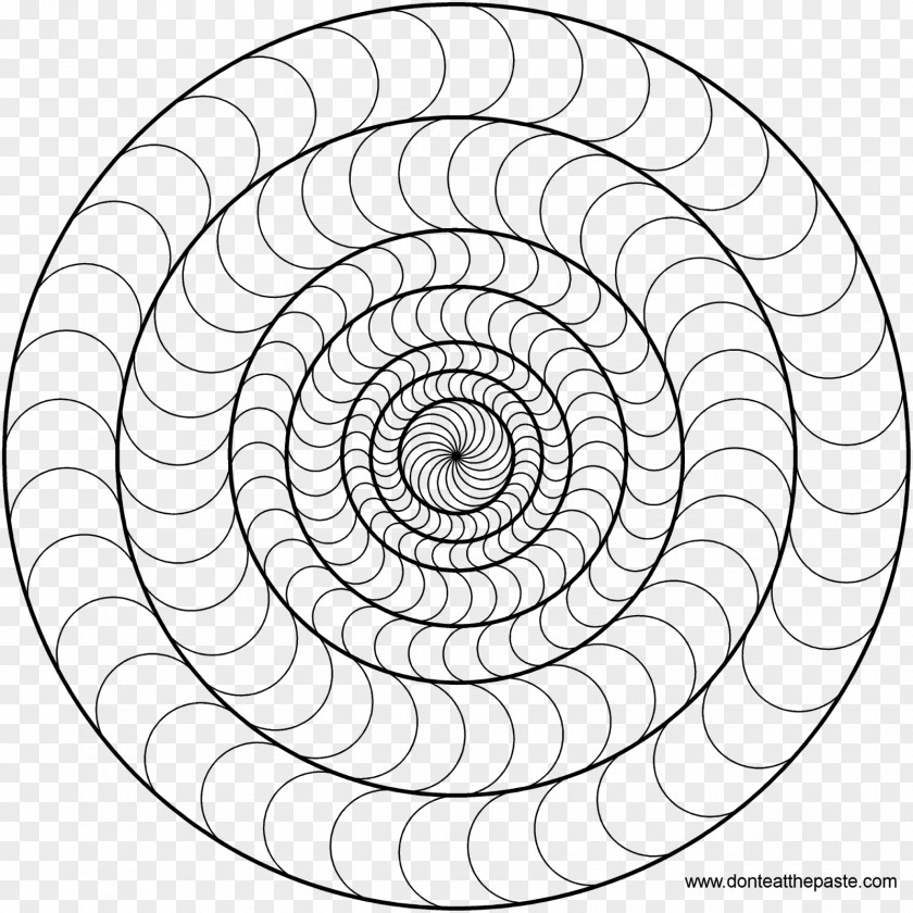 Circle Coloring Book Mandala Page Adult PNG