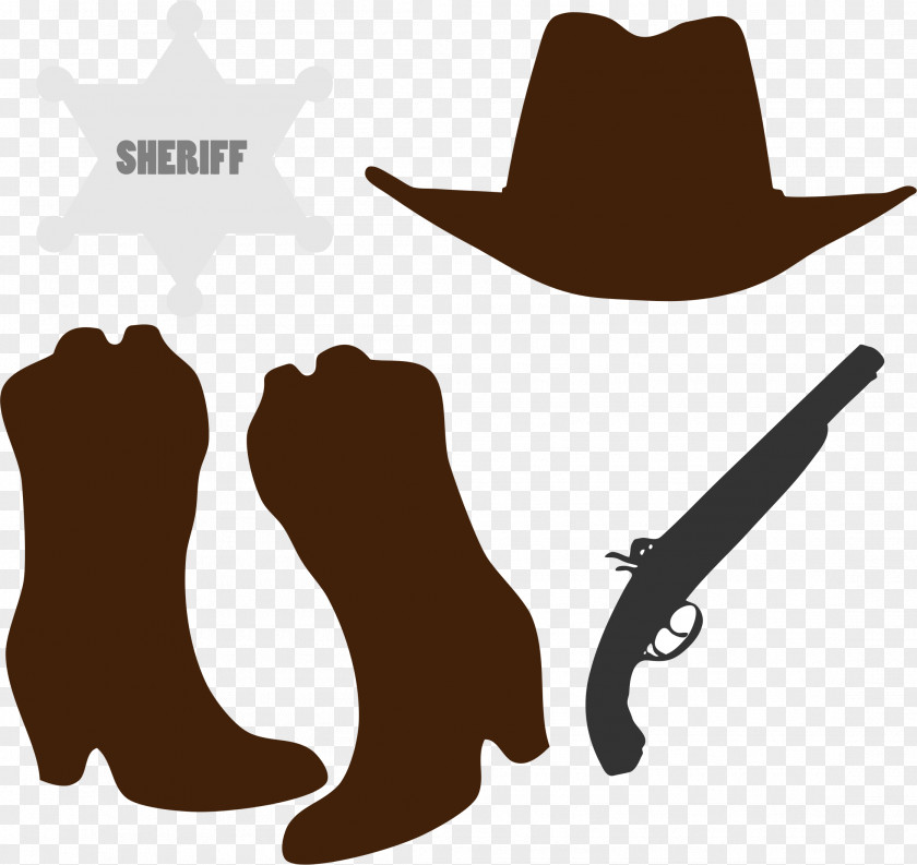 Cowboy Accessories Cliparts Hat N Boots Boot Clip Art PNG