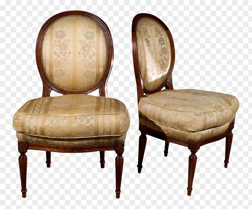 Mahogany Chair Louis XVI Style Upholstery France Furniture PNG