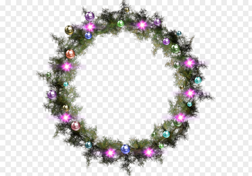 Santa Claus Christmas Day Ornament Clip Art Wreath PNG