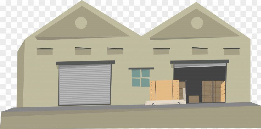 Vector Warehouse Building Siding PNG