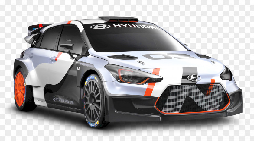 White Hyundai I20 WRC Car 2016 World Rally Championship Motor Company PNG