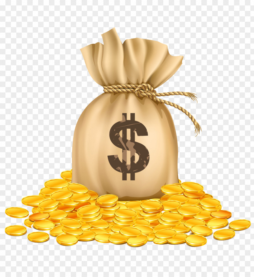 Gold Bag Money Coin PNG
