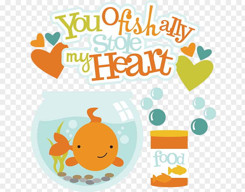 Heart Fish Cliparts Bowl Carassius Auratus Clip Art PNG