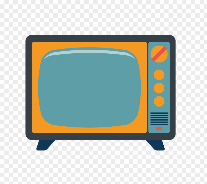 Vector Vintage Black And White TV Material Television Icon PNG