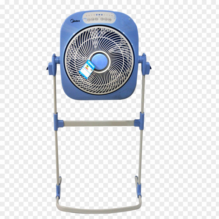 A Blue, Beautiful Electric Fan Midea Designer Computer Cooling PNG