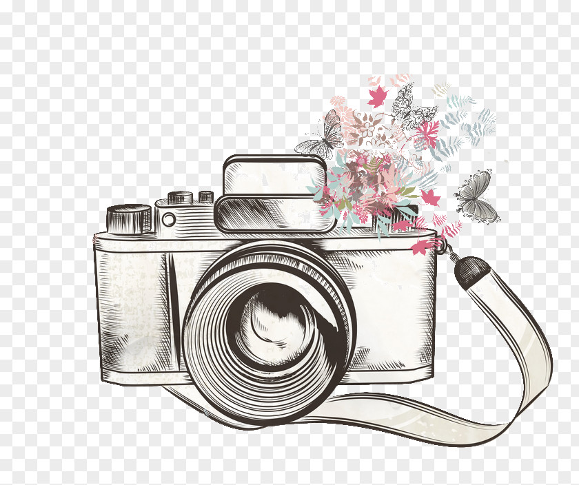 Camera Drawing Watercolor Painting Sketch Photographic Film PNG