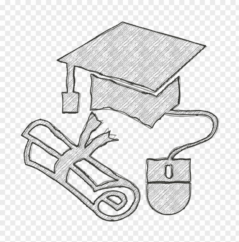 Education Icon Graduation Cap And Diploma With A Mouse Academic 2 PNG