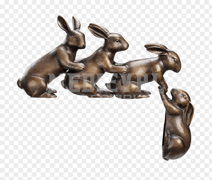 Rabbit Garden Ornament Hare Bronze Sculpture PNG