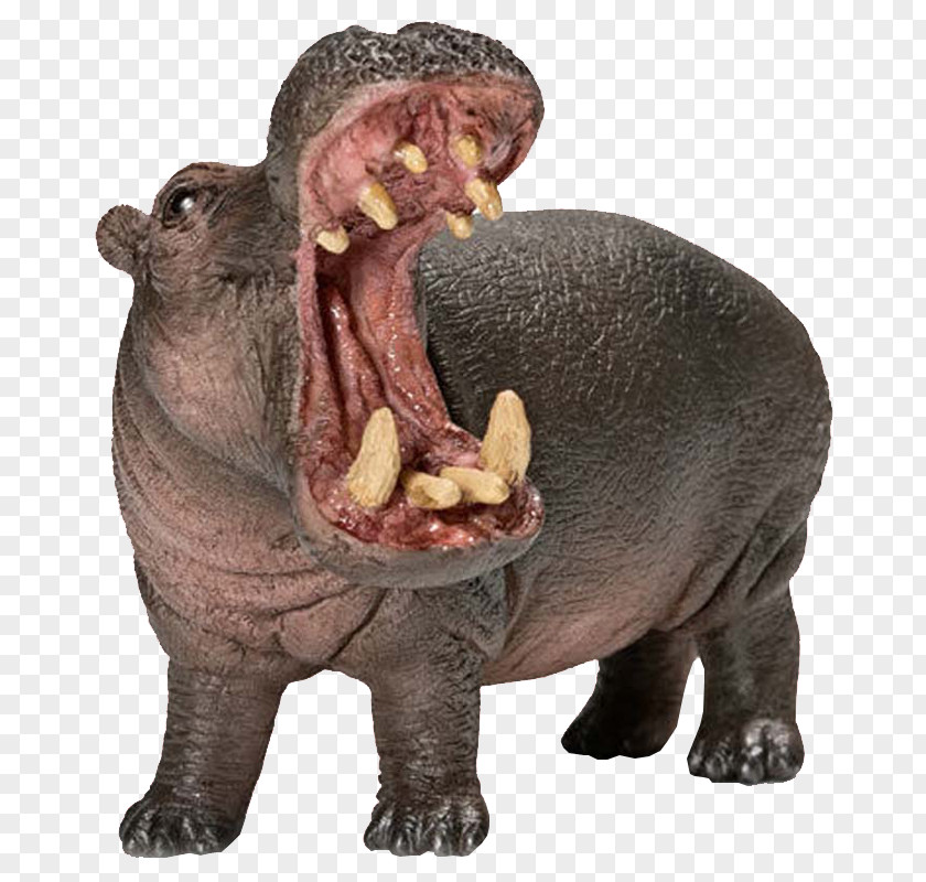 Volks Hippopotamus The Hippo Schleich Wildlife Toy PNG