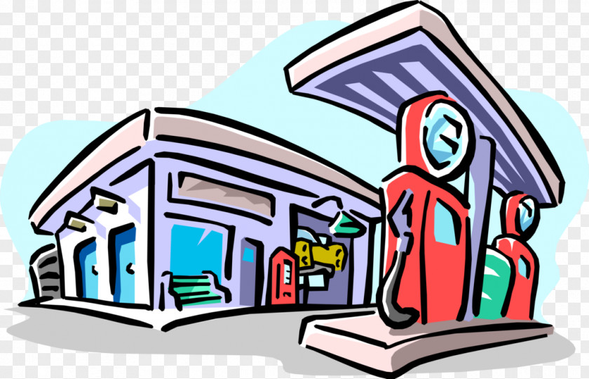 Filling Station Fuel Dispenser Cartoon Clip Art Image PNG