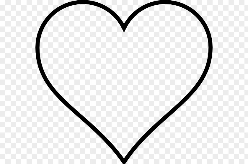 Heart Line Outline Drawing Valentine's Day Clip Art PNG