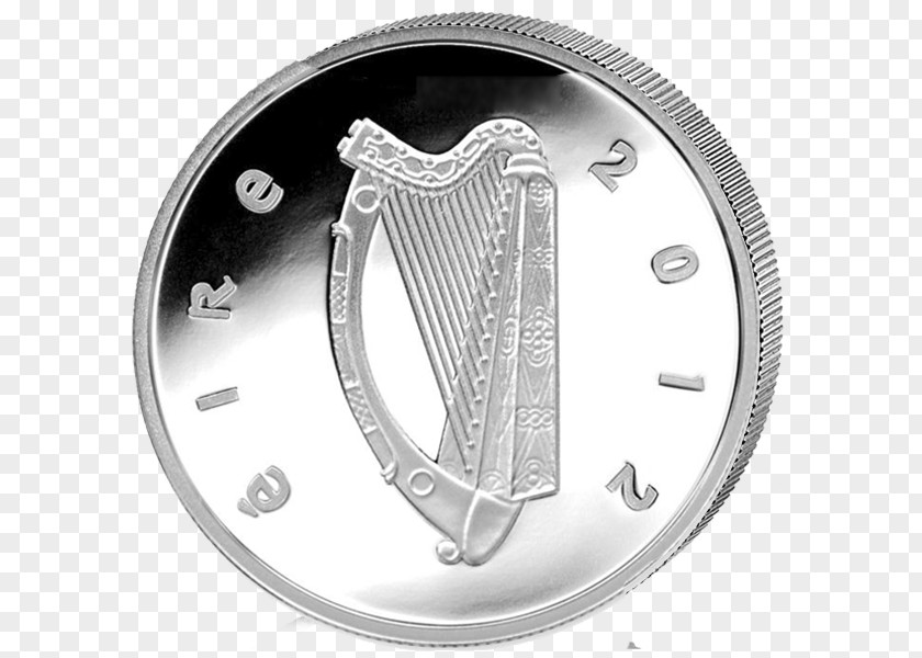 Irish Wolfhound Silver Coin Ireland PNG