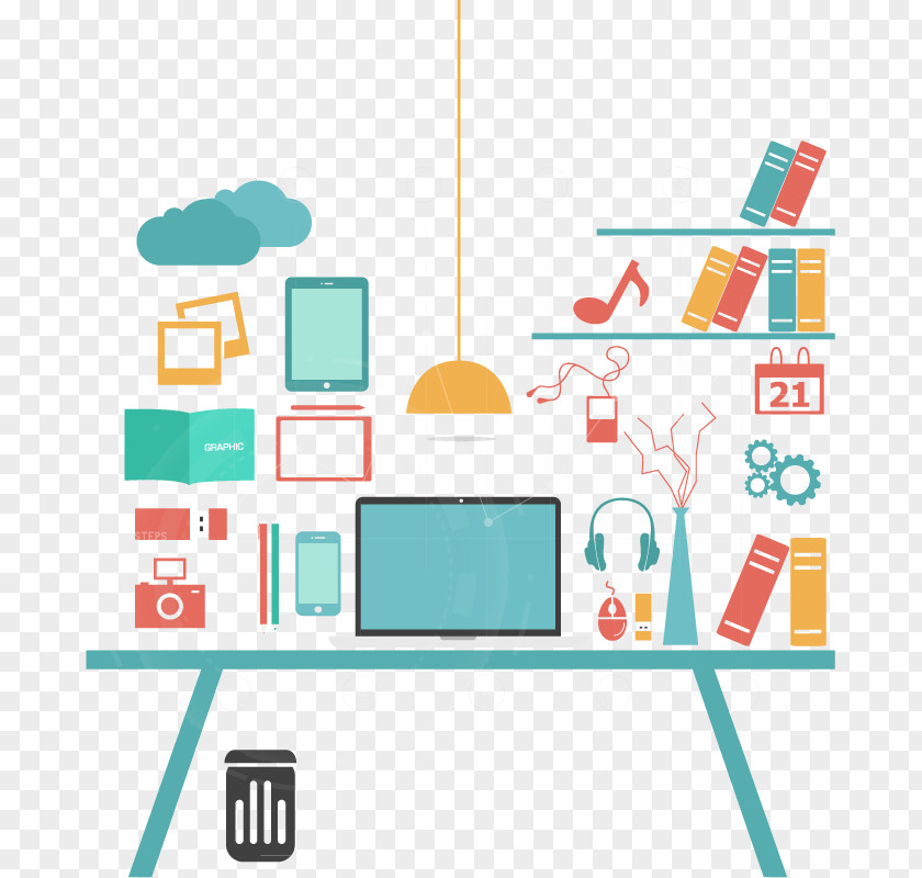 PPT Flat Element Office PNG