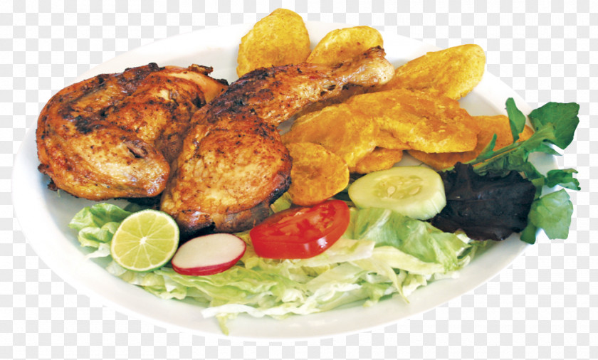 Roast Chicken French Fries Dish Recipe PNG