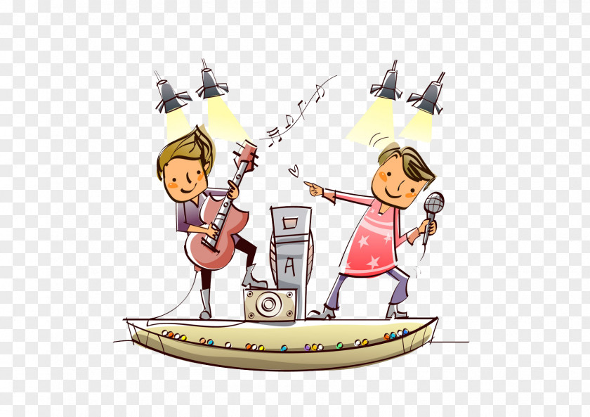 Singing Group Performance Cartoon Stage Royalty-free PNG