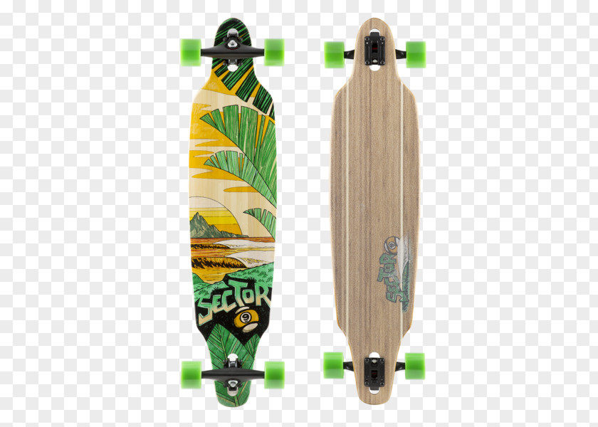 Skateboard Sector 9 Bamboo Lookout Longboard Complete Ocean Pulse PNG