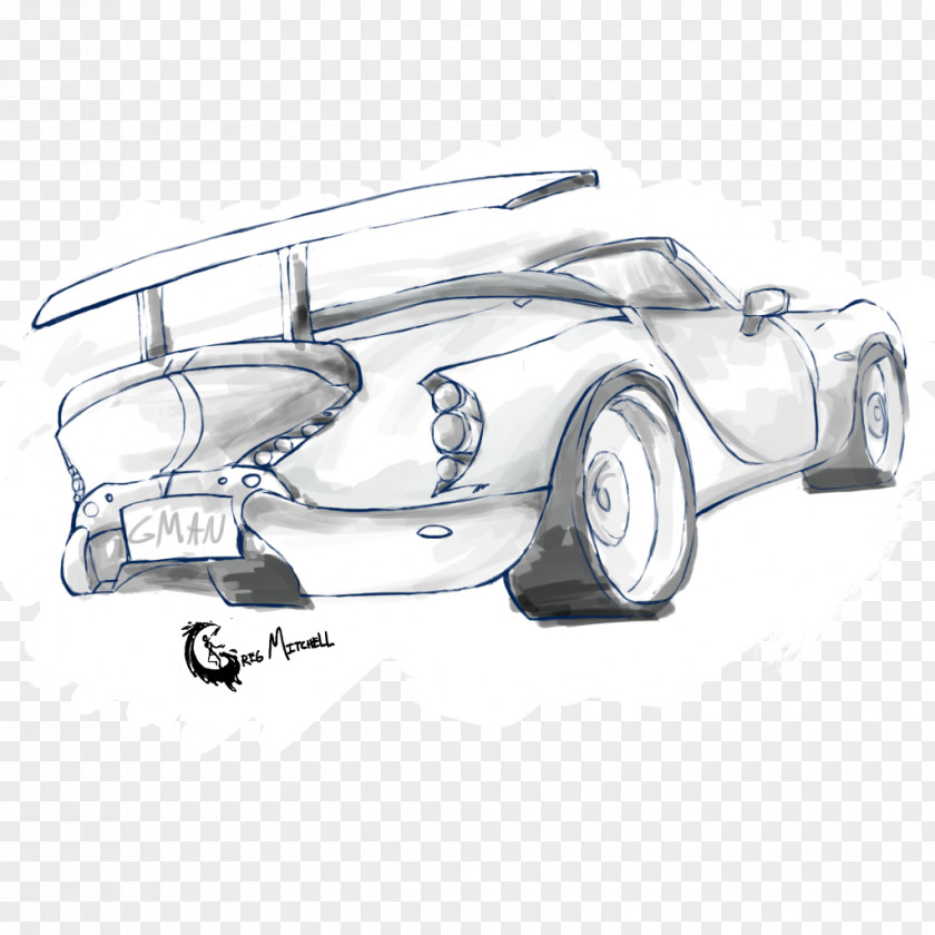 Car Sports Sketch Vintage Automotive Design PNG