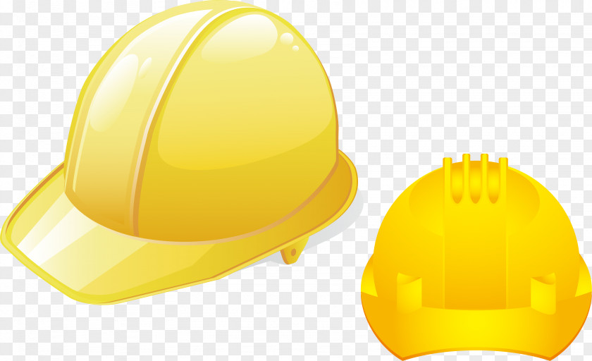 Helmet Vector Material Hard Hat Yellow Cap PNG