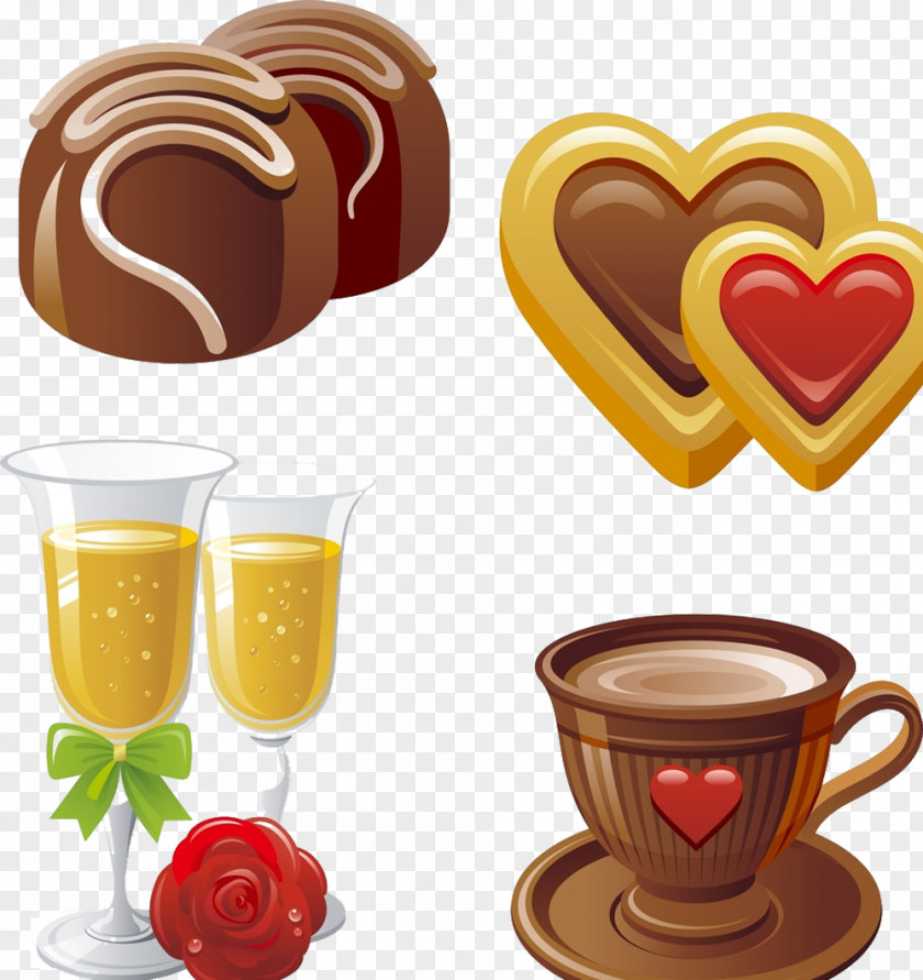 Love Chocolate Afternoon Tea Picture Material Truffle Bar Pain Au Chocolat PNG