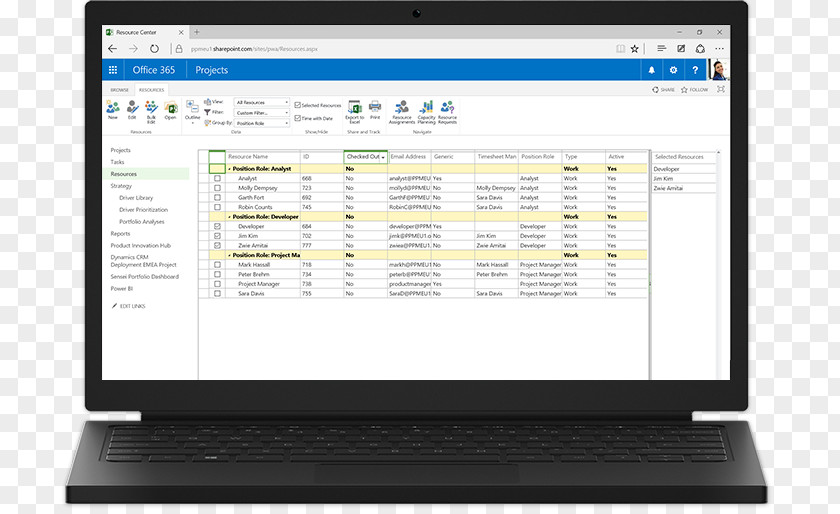Microsoft Project Server Office 365 Portfolio Management PNG