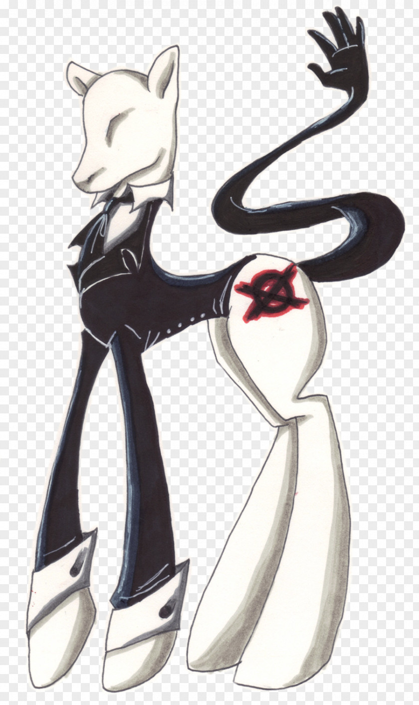 Slender Man Cat Mammal Horse Drawing Carnivora PNG