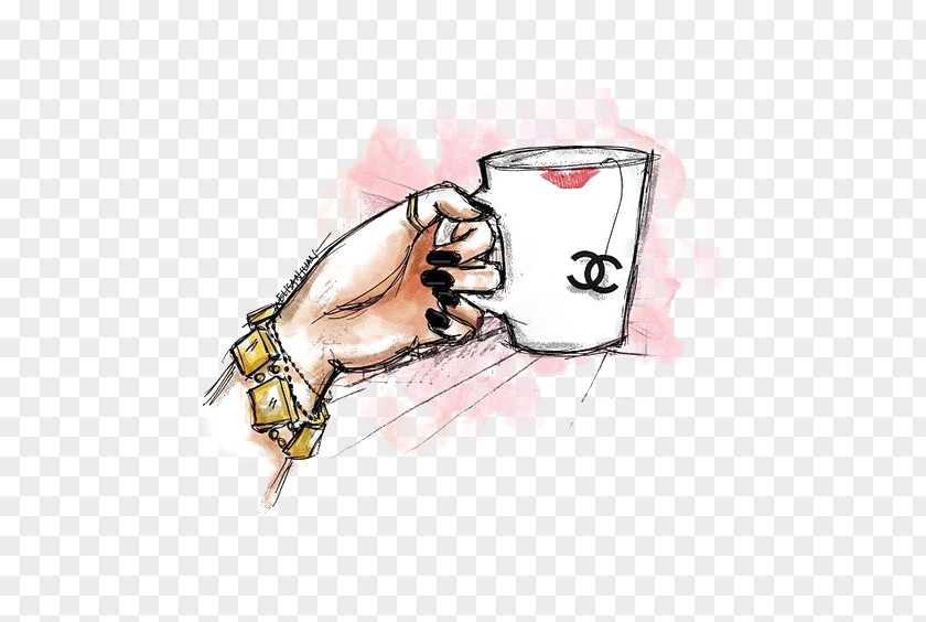 Chanel Cup Drawing Illustration PNG