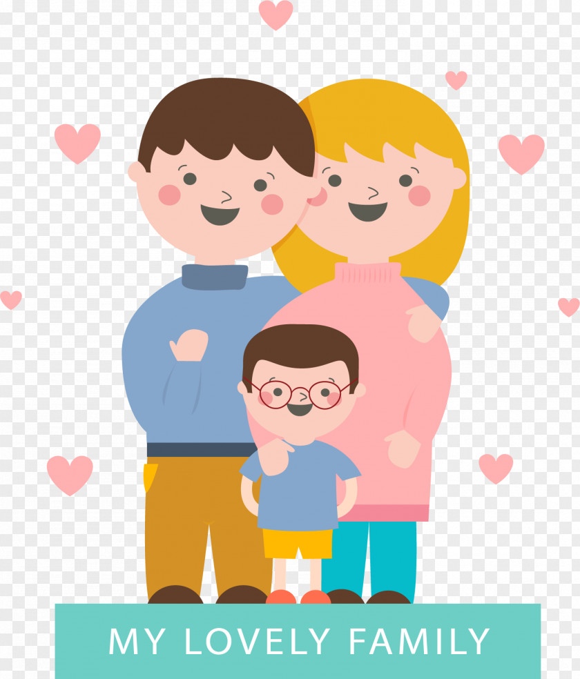 Happy Family Of Three Euclidean Vector Clip Art PNG