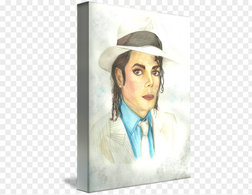 Smooth Criminal Watercolor Painting Hat Self-portrait PNG