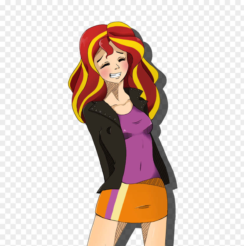 Sunset Shimmer Equestria Girls Rainbow Rocks Dolls Cartoon Illustration Fan Art PNG