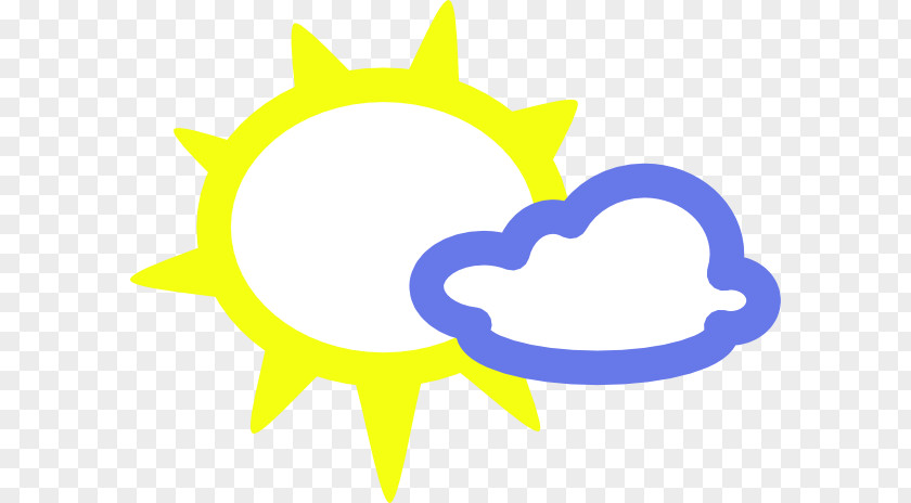 Weather Symbols Sun With Clouds Symbol Clip Art PNG