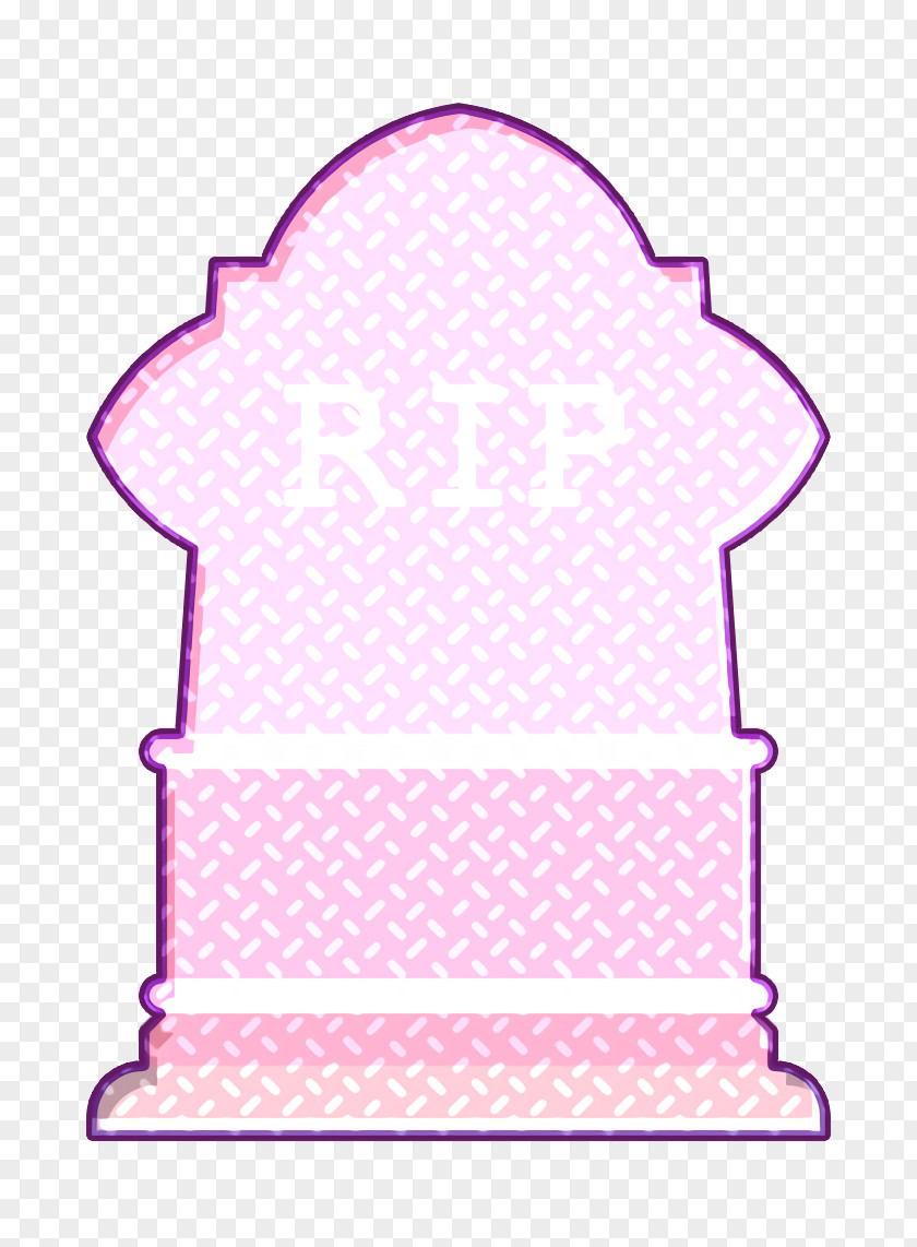 Magenta Purple Grave Icon Gravestone Halloween PNG