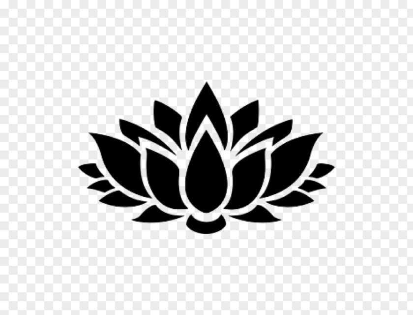 Silhouette Sacred Lotus Clip Art Image PNG