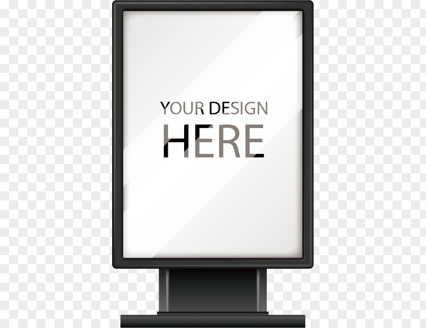 Vector Hand-painted Billboards Computer Monitor Billboard Text PNG