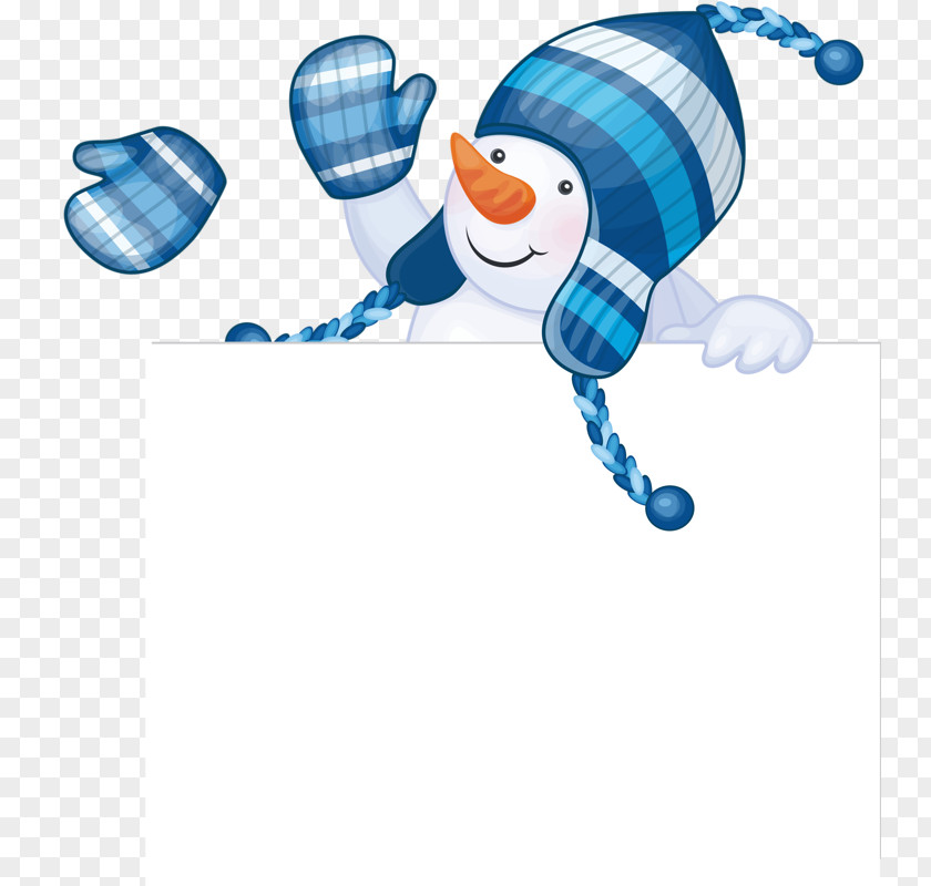 Blue Snowman Clip Art PNG